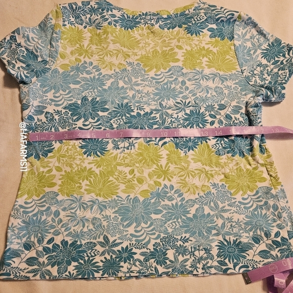 Studio Works Light Green N Blue top - Picture 5 of 6